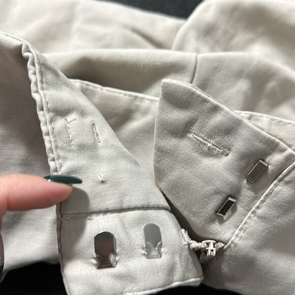 CYNTHIA ROWLEY Tan Khaki Ankle Cropped Straight Leg Dress Pants Size 4 - Picture 11 of 11